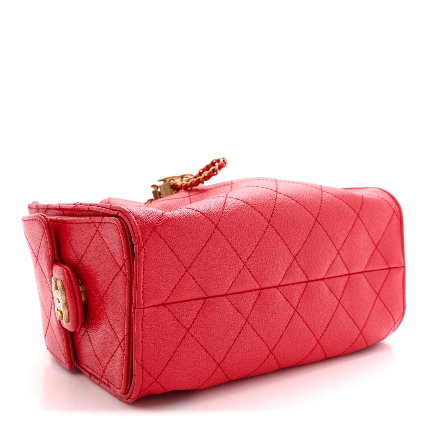 Caviar Quilted Mini CHNL 25 Handbag Red