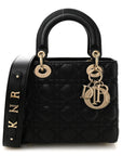 Lambskin Cannage Small My ABCD1OR Lady D1OR Black