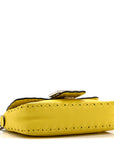 Cuoio Roma Sellerissima Nappa Sintetica Tape Stitch Mini Baguette Acid Yellow