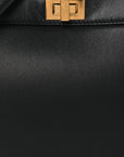 Shiny Nappa Petite Peekaboo I SEE U Satchel Black