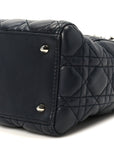 Lambskin Cannage Medium Lady D1OR Navy Blue