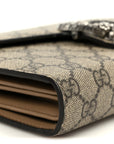 GG Supreme Monogram Mini Dionysus Chain Wallet Beige Taupe