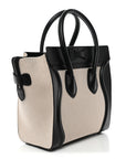 Textile Smooth Calfskin Micro Bi-Color Luggage Natural