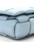 Nappa Maxi Intreccio Padded Cassette Crossbody Bag Ice