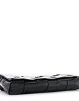 Paper Calfskin Intrecciato Stretch Cassette Black