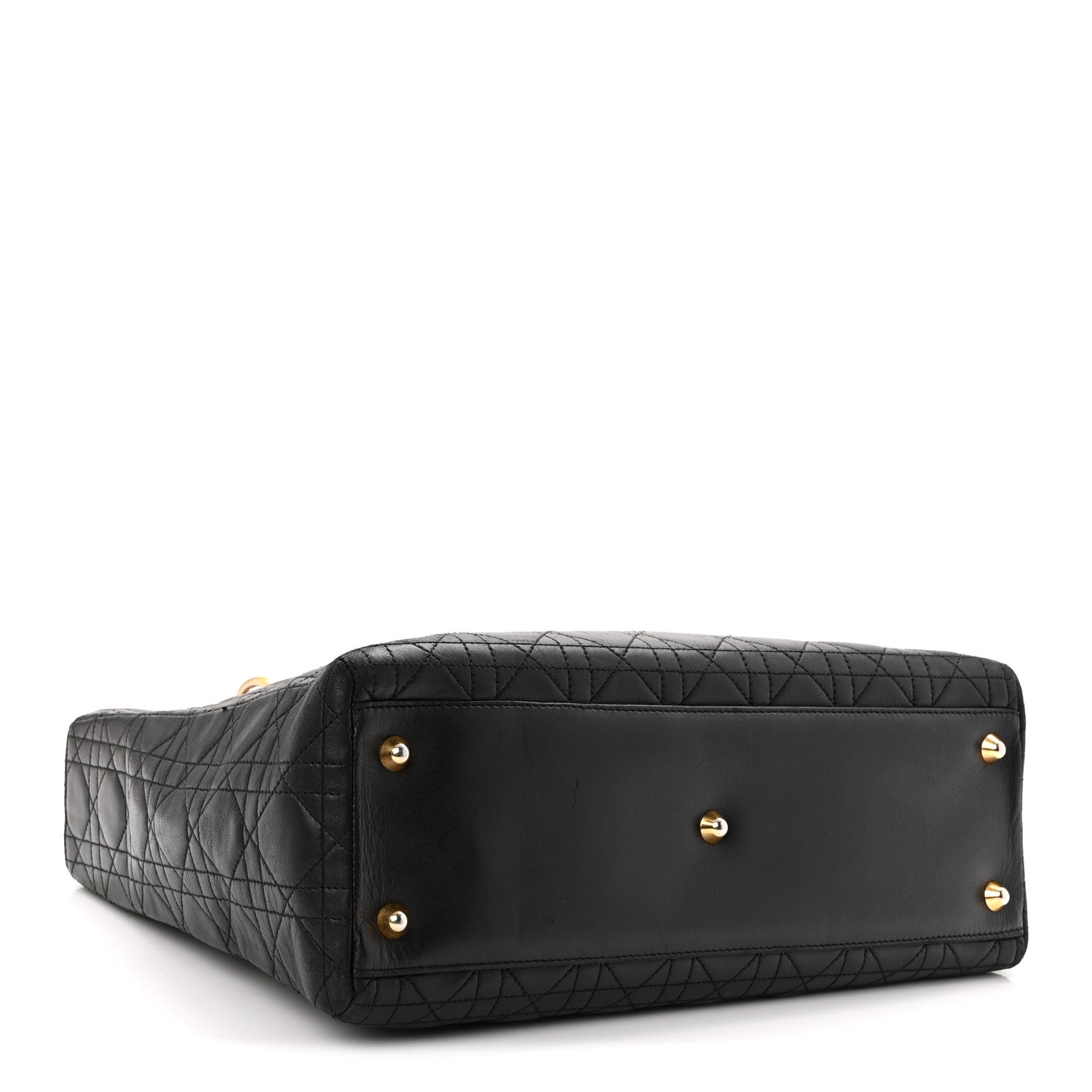 Lambskin Cannage Large Lady D1OR Black