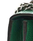 Dollar Calfskin Crystal Small Dionysus Shoulder Bag Emerald