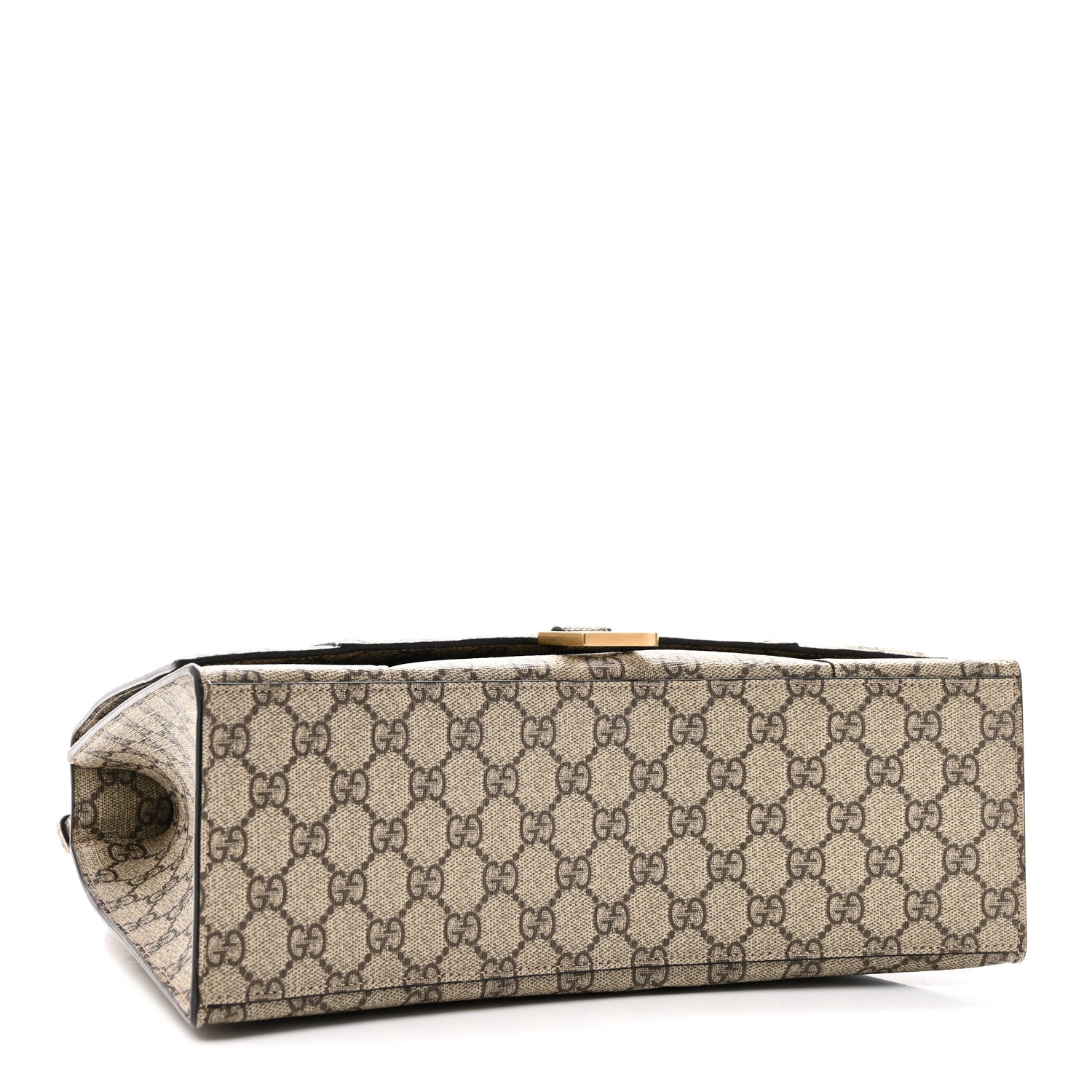 X GCCI GG Supreme Monogram Medium Hourglass Top Handle Bag Beige Ebony