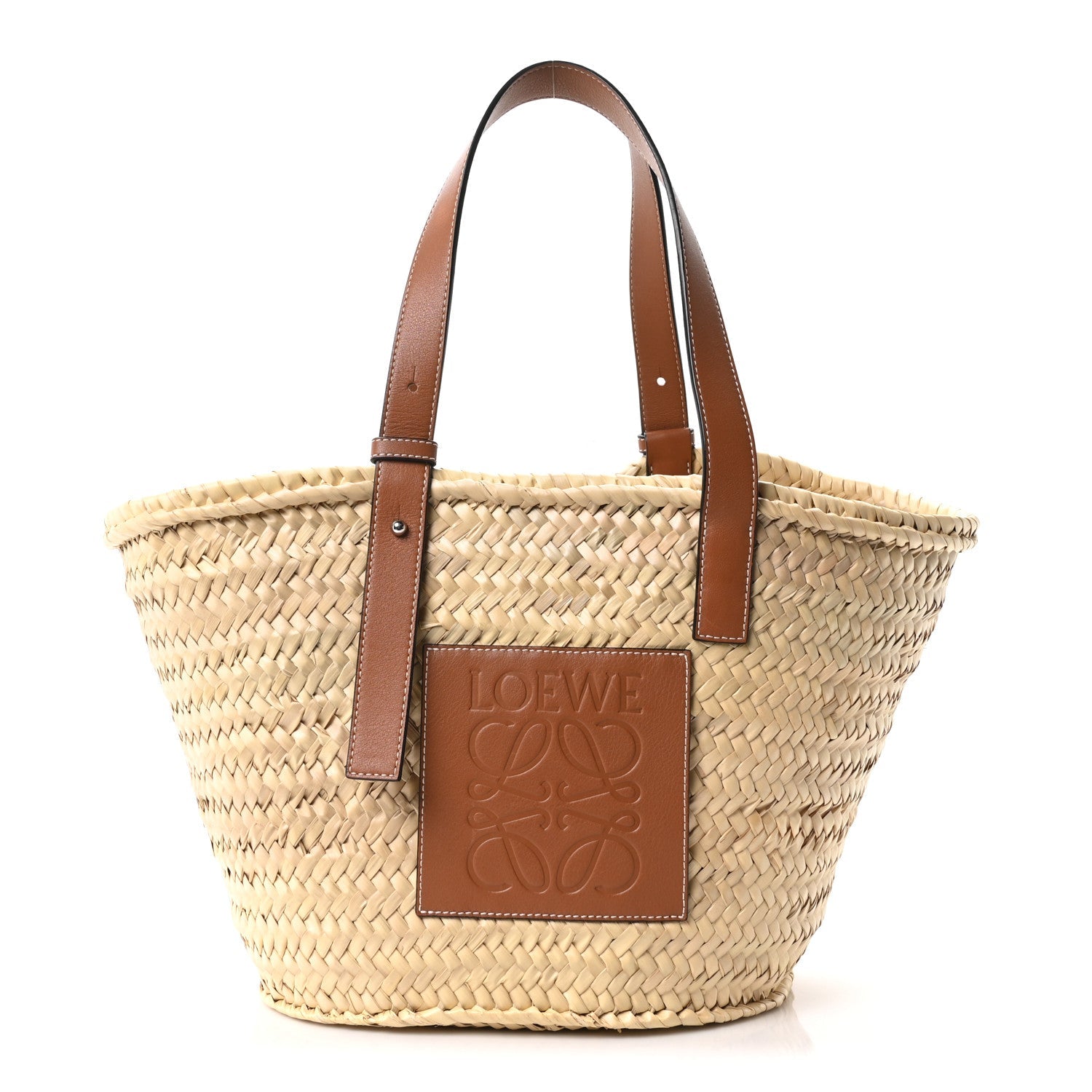 Raffia Basket Tote Bag Natural Tan