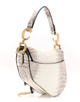 Niloticus Crocodile Himalaya Mini Saddle Bag Latte