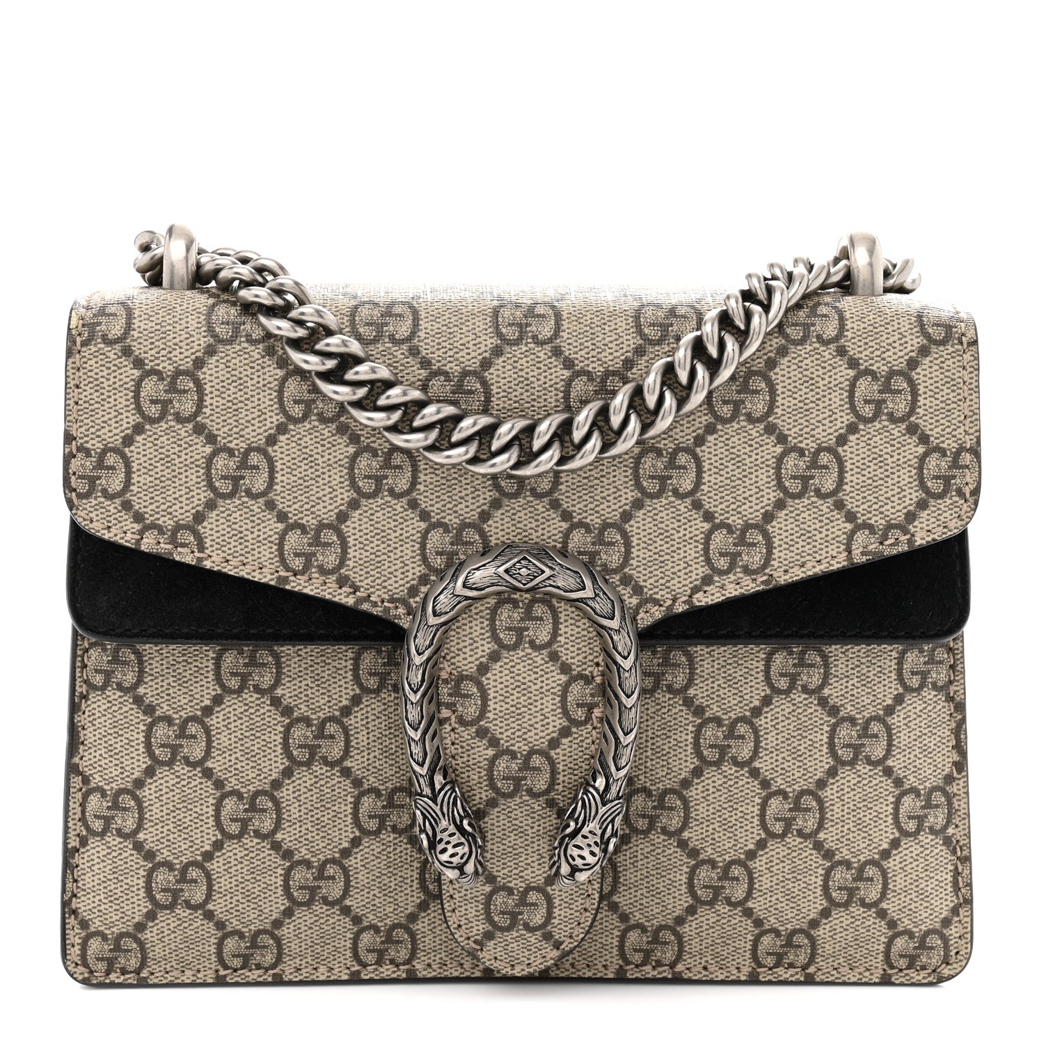 GG Supreme Monogram Mini Dionysus Shoulder Bag Black