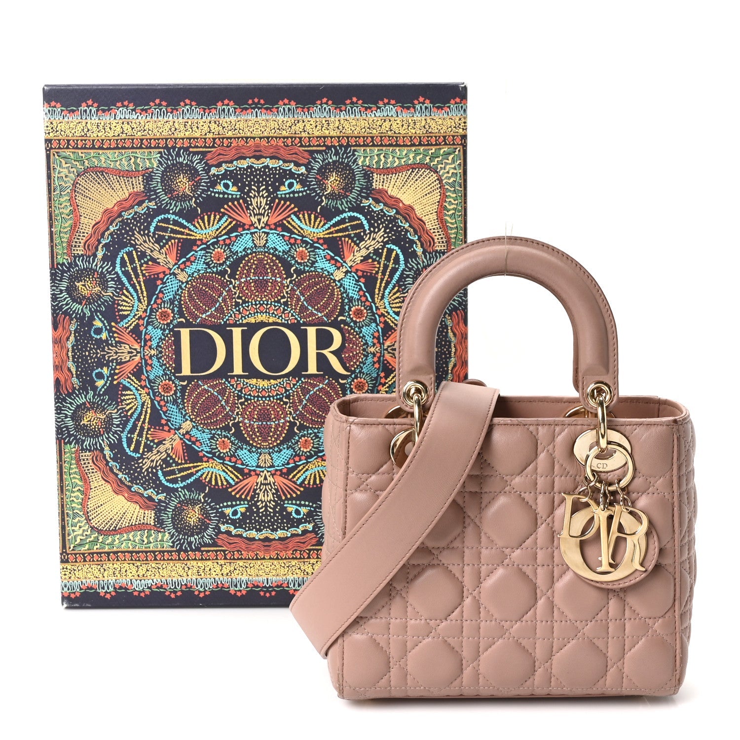 Lambskin Cannage Small My ABC D1OR Lady D1OR Blush
