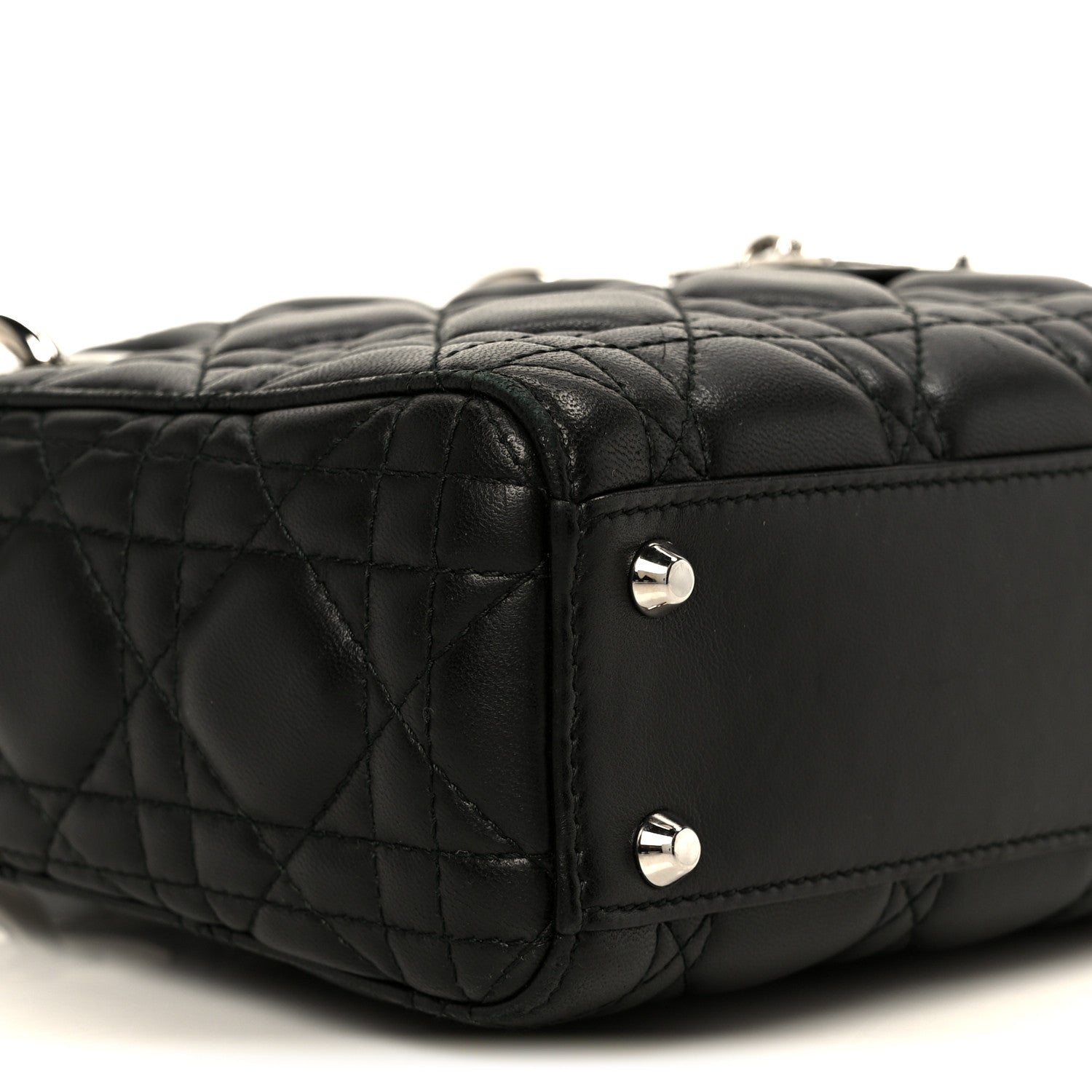Lambskin Cannage Mini Lady D1OR Black