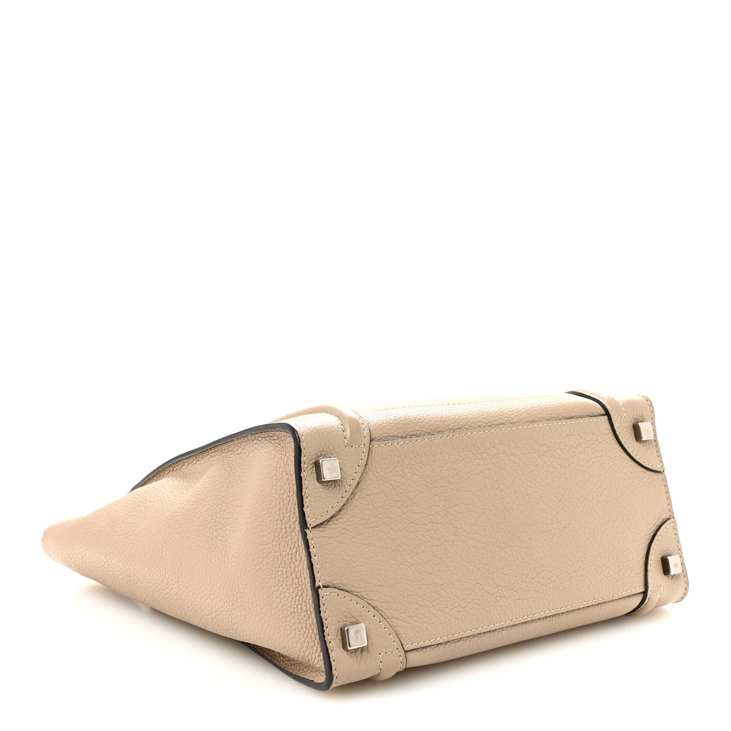 Drummed Calfskin Micro Luggage Dune