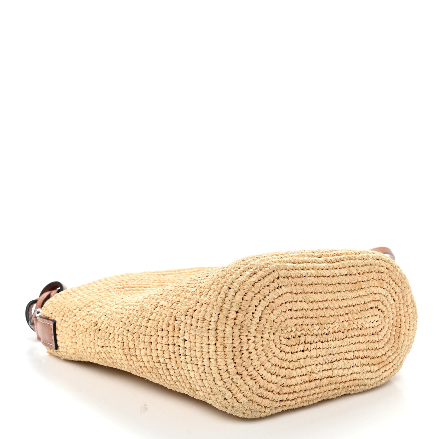 Calfskin Raffia Paulas Ibiza Pochette Bag Natural Tan