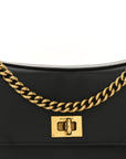 Natural Smooth Calfskin Nano Rodeo Top Handle Handbag Black