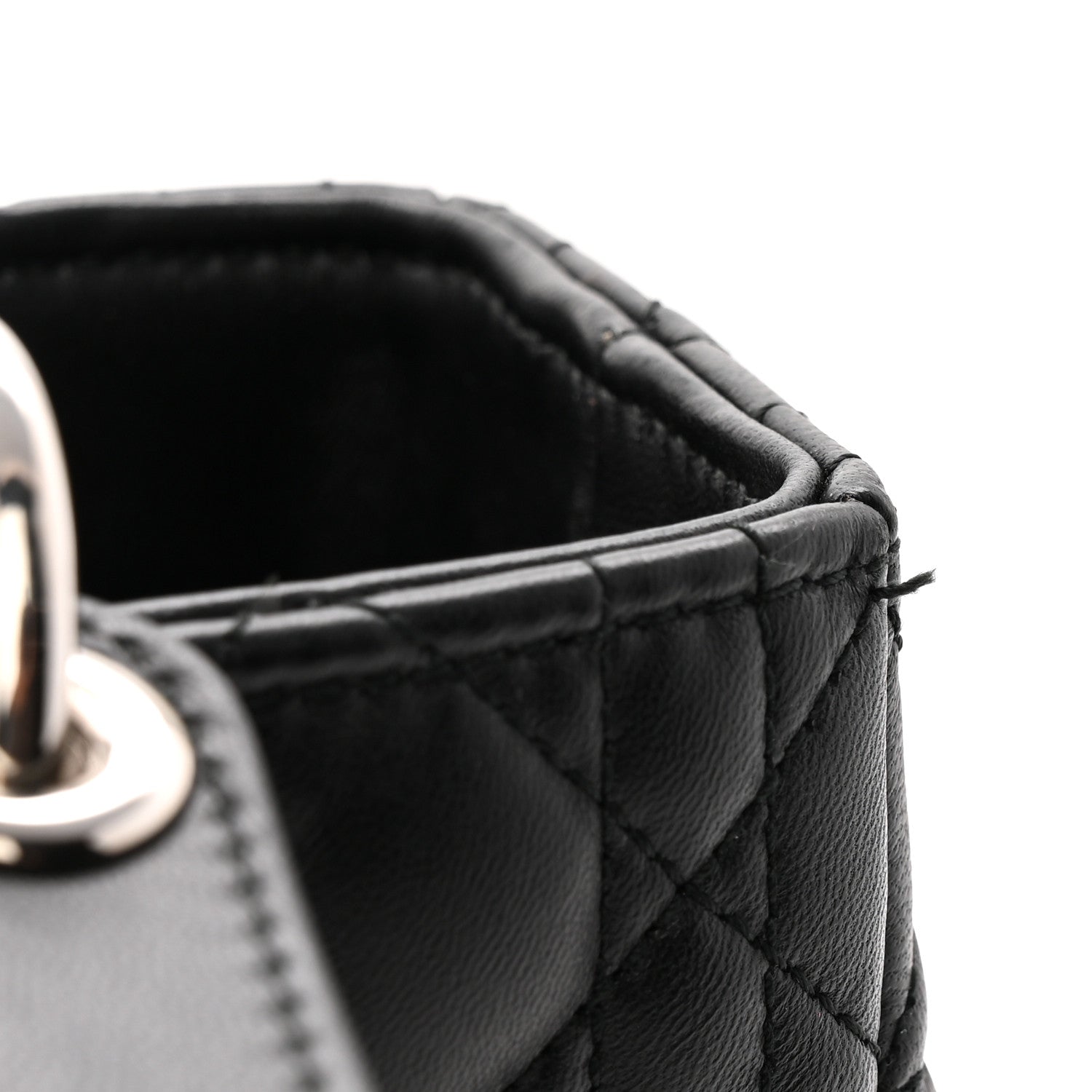 Lambskin Cannage Medium Lady D1OR Black