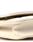 Lambskin Enamel Quilted Pearl Crush Wallet On Chain WOC White