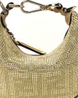 Crystal Vitello Laminato Suede FF Nano FNDIgraphy Hobo Bag Platino