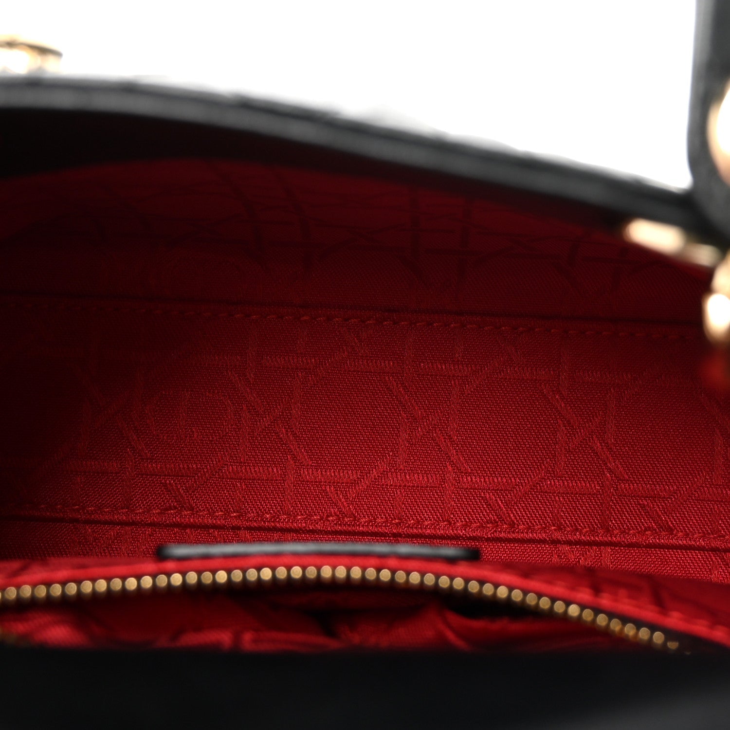 Lambskin Cannage Mini Lady D1OR Black