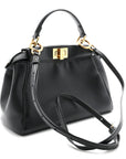 Nappa Mini Peekaboo Iconic Satchel Black