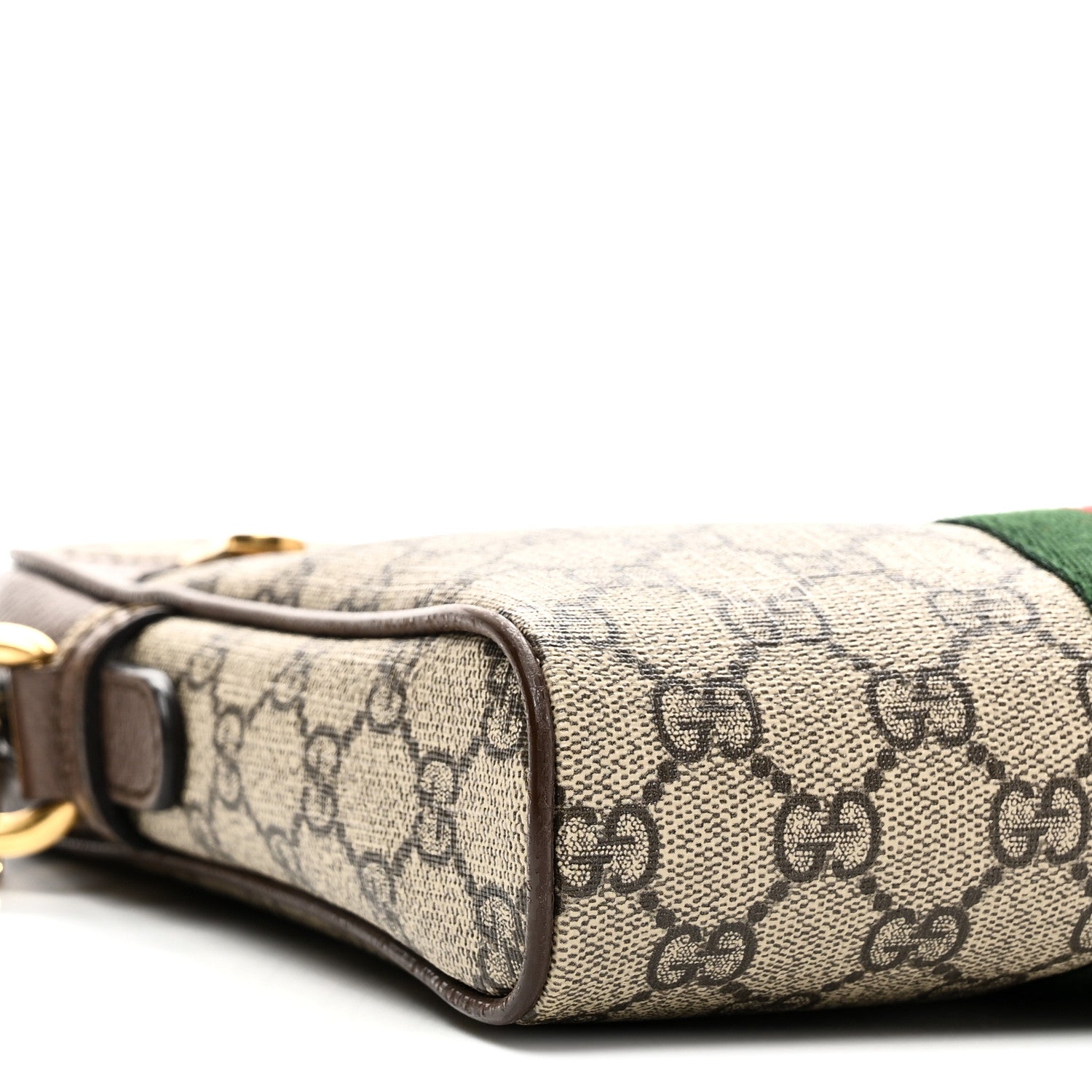 GG Supreme Monogram Web Small Ophidia Messenger Bag Brown