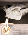 Lambskin Cannage Small Lady D1OR Grey
