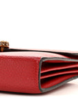 Calfskin Mini Dionysus Chain Wallet Hibiscus Red