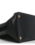 Saffiano Medium Galleria Double Zip Tote Black