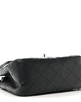 Lambskin Quilted Mini Square Flap Black