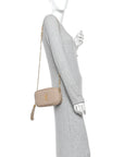 Grain De Poudre Matelasse Monogram Mini Lou Camera Bag Dark Beige