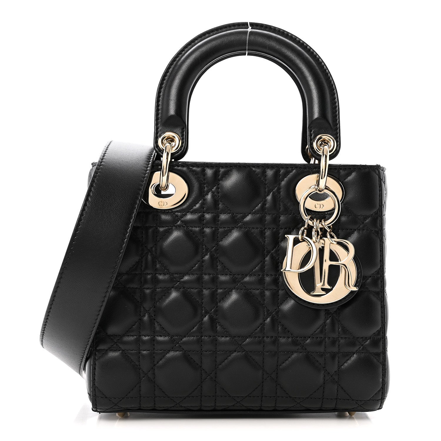 Lambskin Cannage Small My ABCD1OR Lady D1OR Black