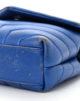 Metallic Calfskin Y Quilted Monogram Toy Loulou Crossbody Bag Blue Royal
