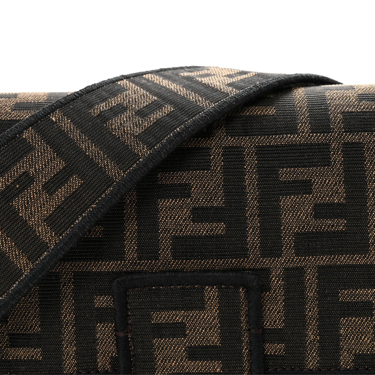 Fabric Jacquard FF 1974 Medium Baguette Tobacco Moro Black
