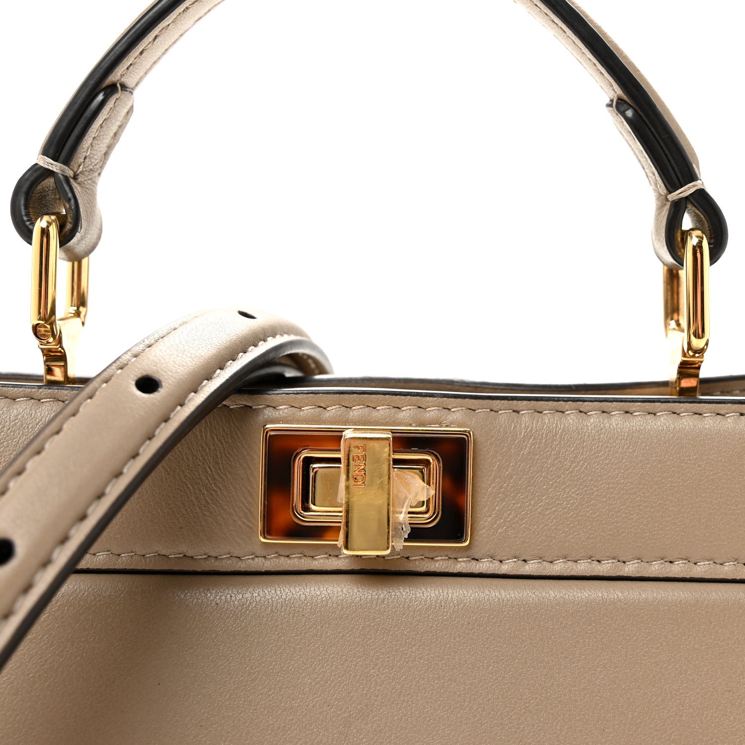 Shiny Nappa Petite Peekaboo I SEE U Satchel Tortora