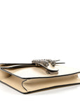 Textured Calfskin Crystal Mini Dionysus Shoulder Bag Mystic White