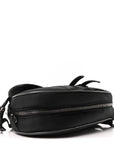 X Sacai Grained Calfskin Technical Fabric Mens Saddle Bag Black