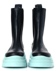Calfskin Womens The Tire Chelsea Boots 39 Black Flannel
