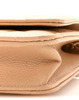 Caviar Quilted Wallet on Chain WOC Beige