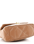 Lambskin Quilted Medium CHNL 19 Flap Brown