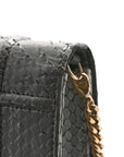 Snakeskin D1ORama Wallet on Chain Pouch Silver