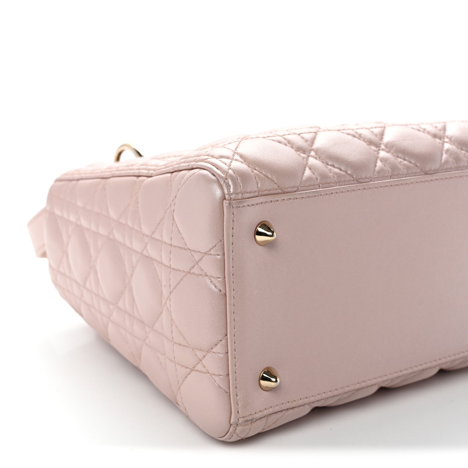 Pearly Lambskin Cannage Medium Lady D1OR Lotus