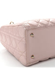 Pearly Lambskin Cannage Medium Lady D1OR Lotus