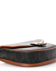 Canvas Calfskin Triomphe Mini Besace Tan