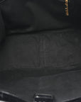 Calfskin Crocodile Embossed Greca Goddess Tote Bag Black