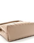 Calfskin Y Quilted Monogram Small Loulou Chain Satchel Dark Beige