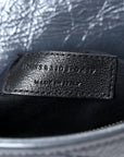 Crinkled Calfskin Matelasse Monogram Niki Chain Wallet Dark Smog