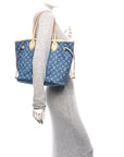 Monogram Denim Neo Neverfull MM Blue
