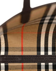 Grainy Calfskin Mini Reversible Tote Peat Sand