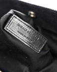 Raffia Linen Calfskin Small Rive Gauche Tote Black